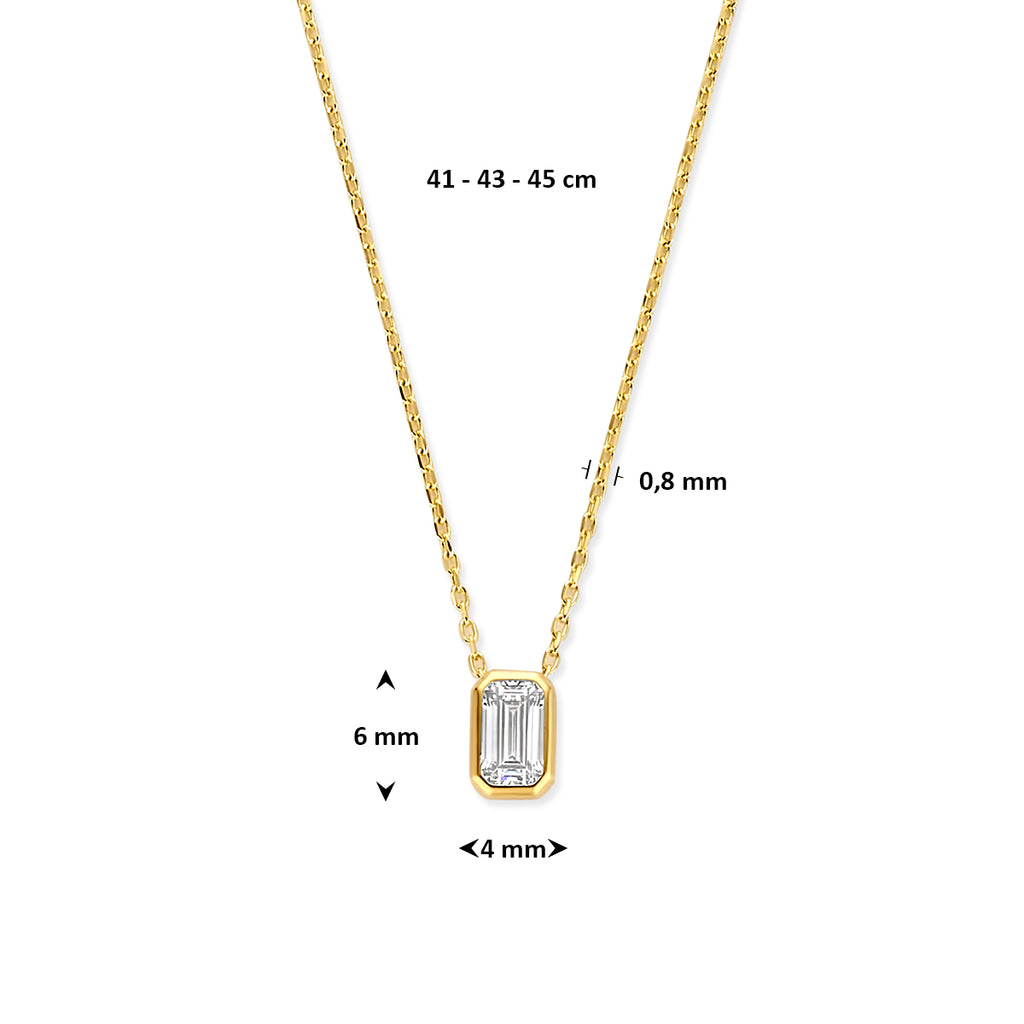 Collier zirkonia 41 - 43 - 45 cm
