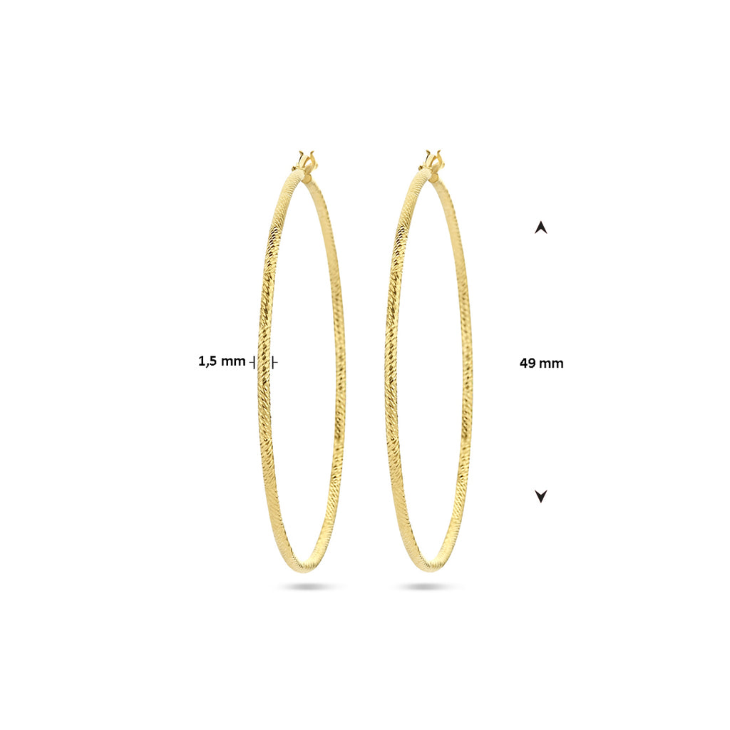 Oorringen 1.5 mm ronde buis gediamanteerd 1 micron