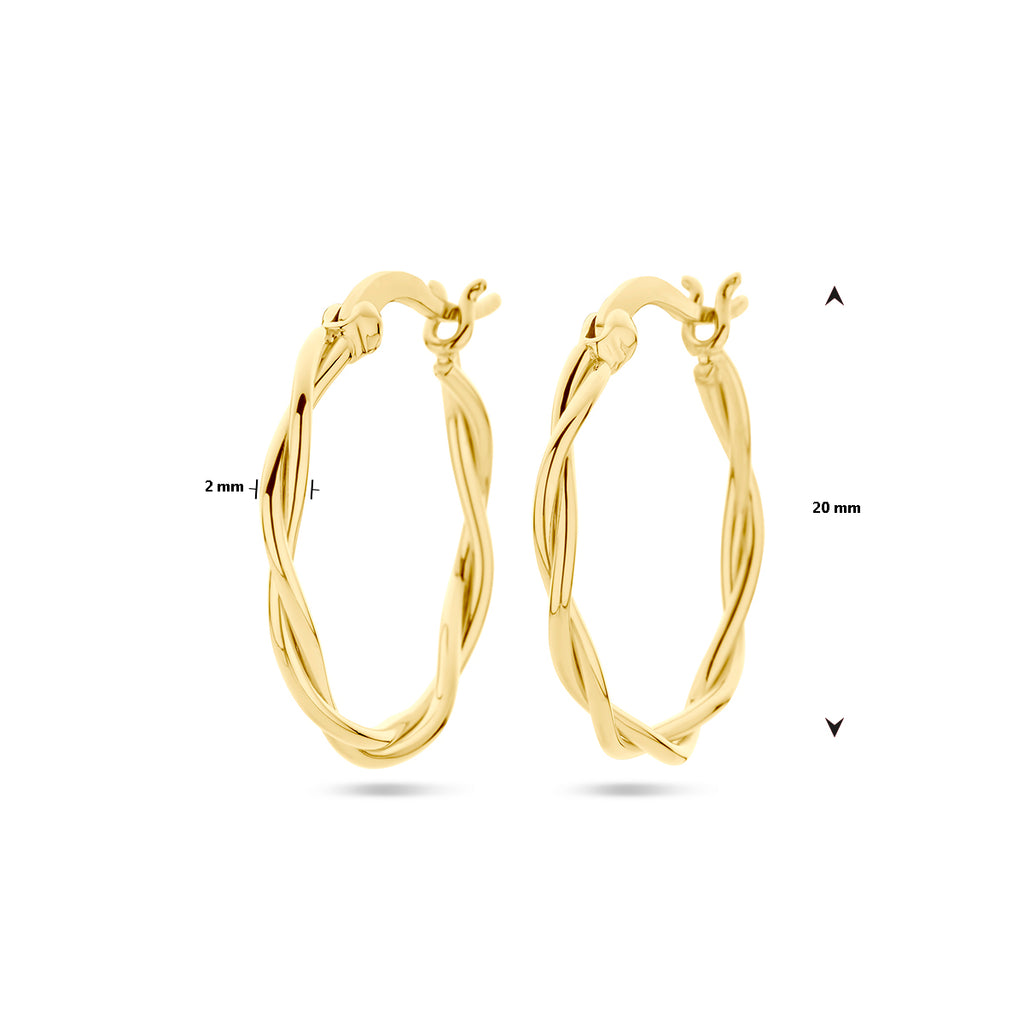 Oorringen gedraaide buis 2.0 mm 1 micron