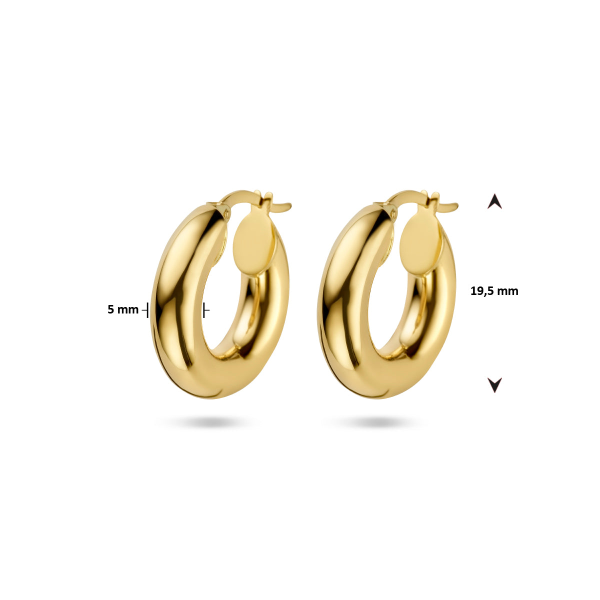 Oorringen 5.0 mm ronde buis