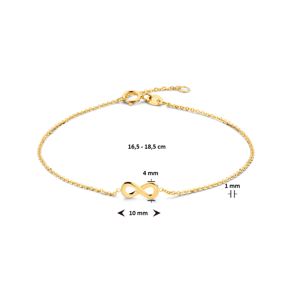 Armband infinity 16.5 - 18.5 cm