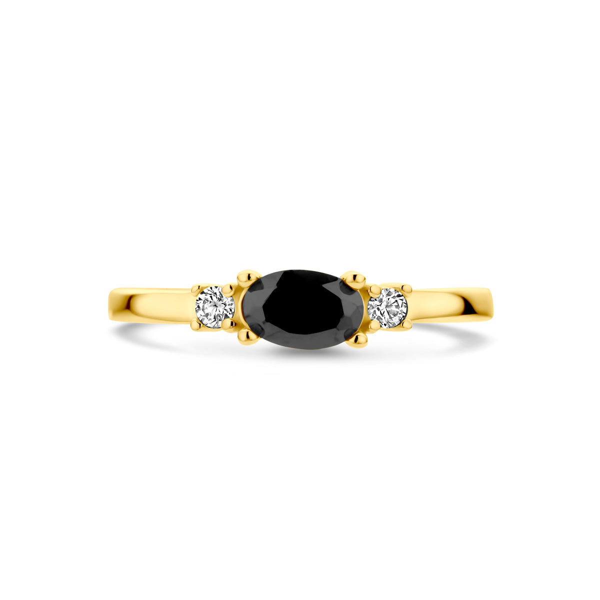 Ring zwart en wit zirkonia