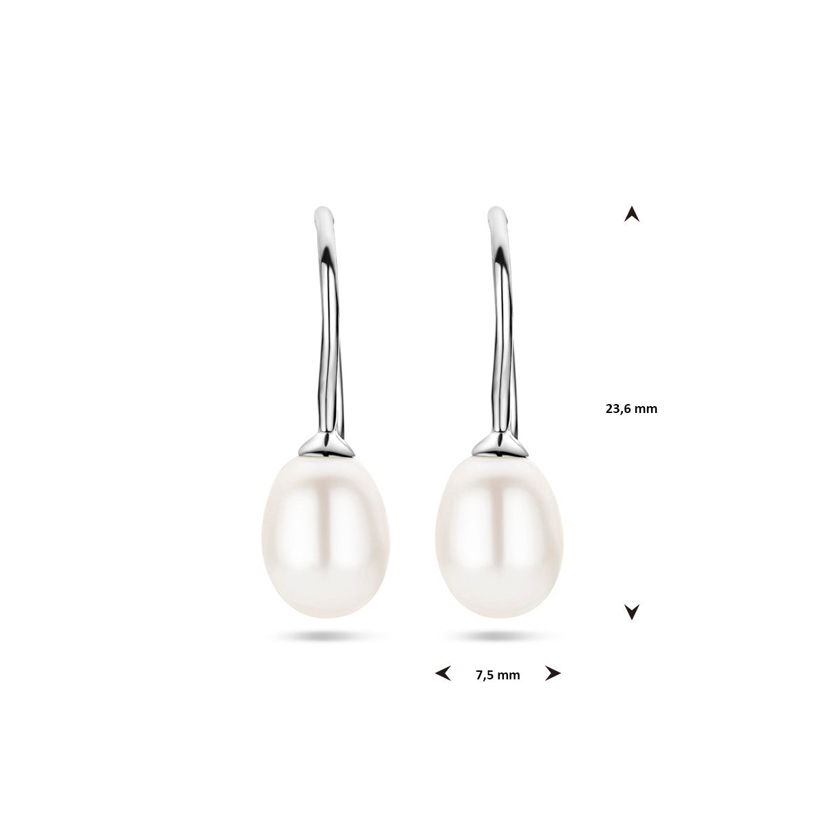 Oorhangers parel franse haak
