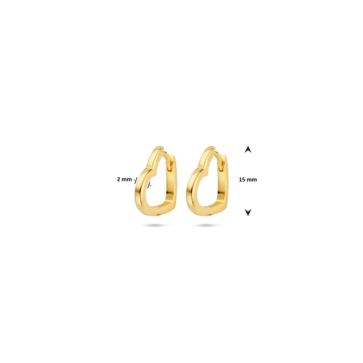 Klapoorringen - verguld zilver