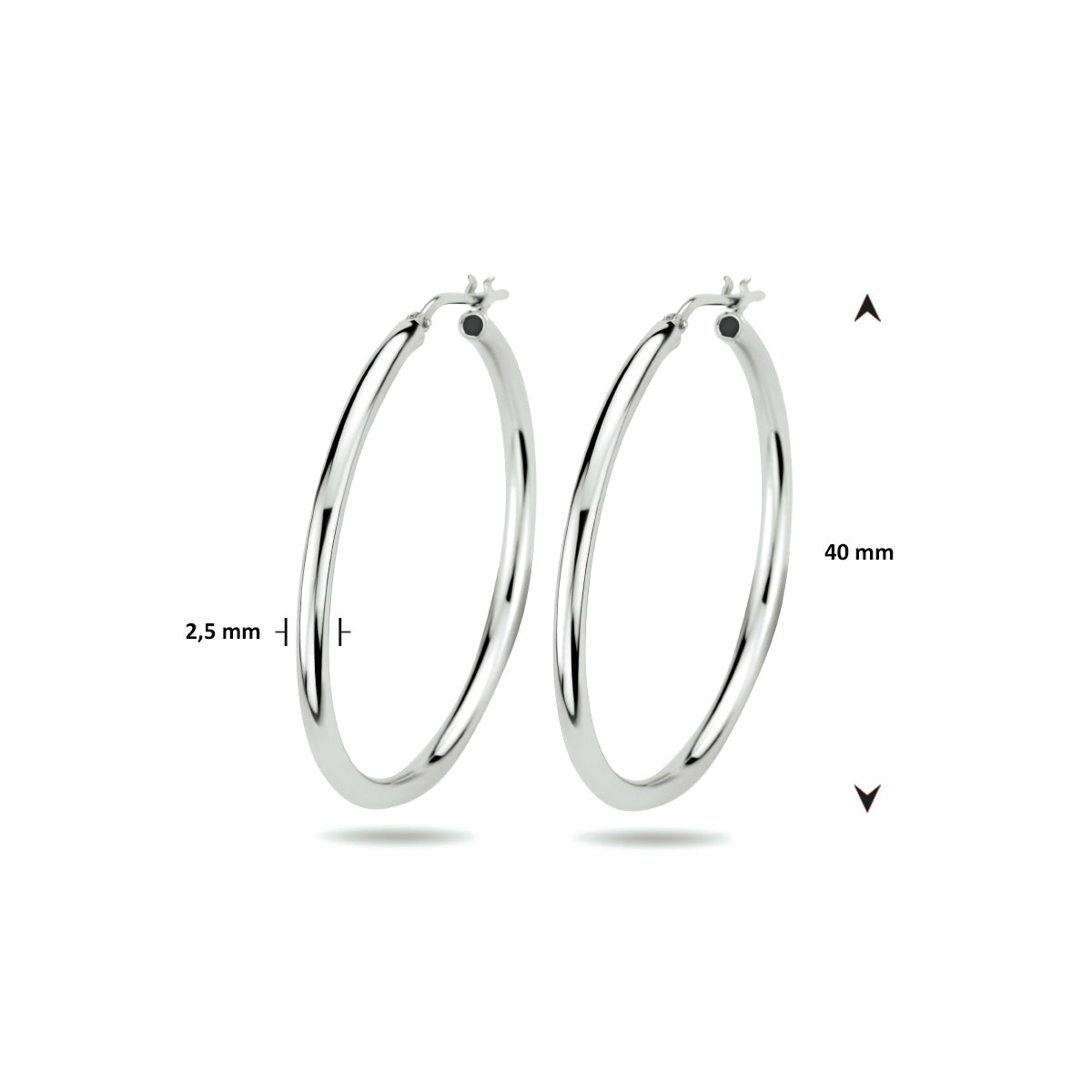 Oorringen 2.5 mm ronde buis