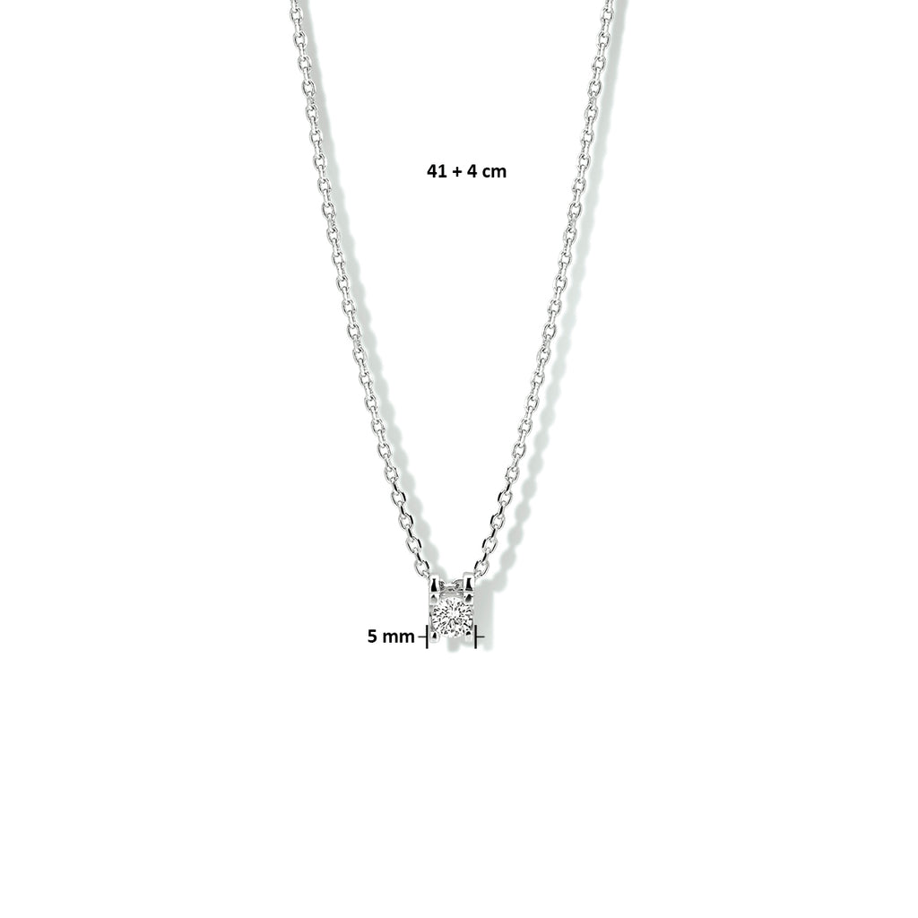 Collier zirkonia 41 + 4 cm