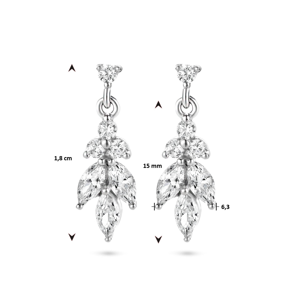 oorhangers zirkonia 18 mm
