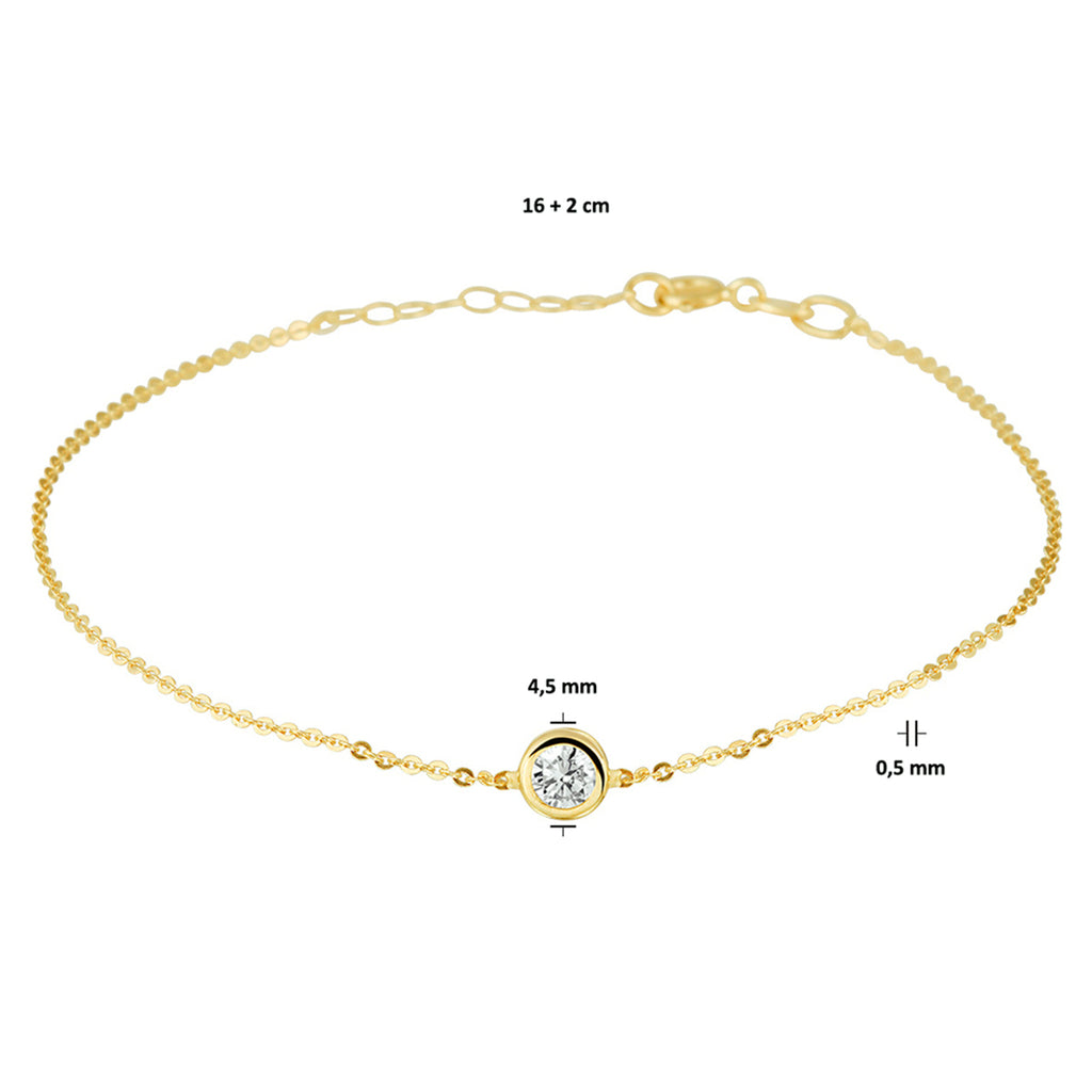 Armband zirkonia 16.5 + 2 cm
