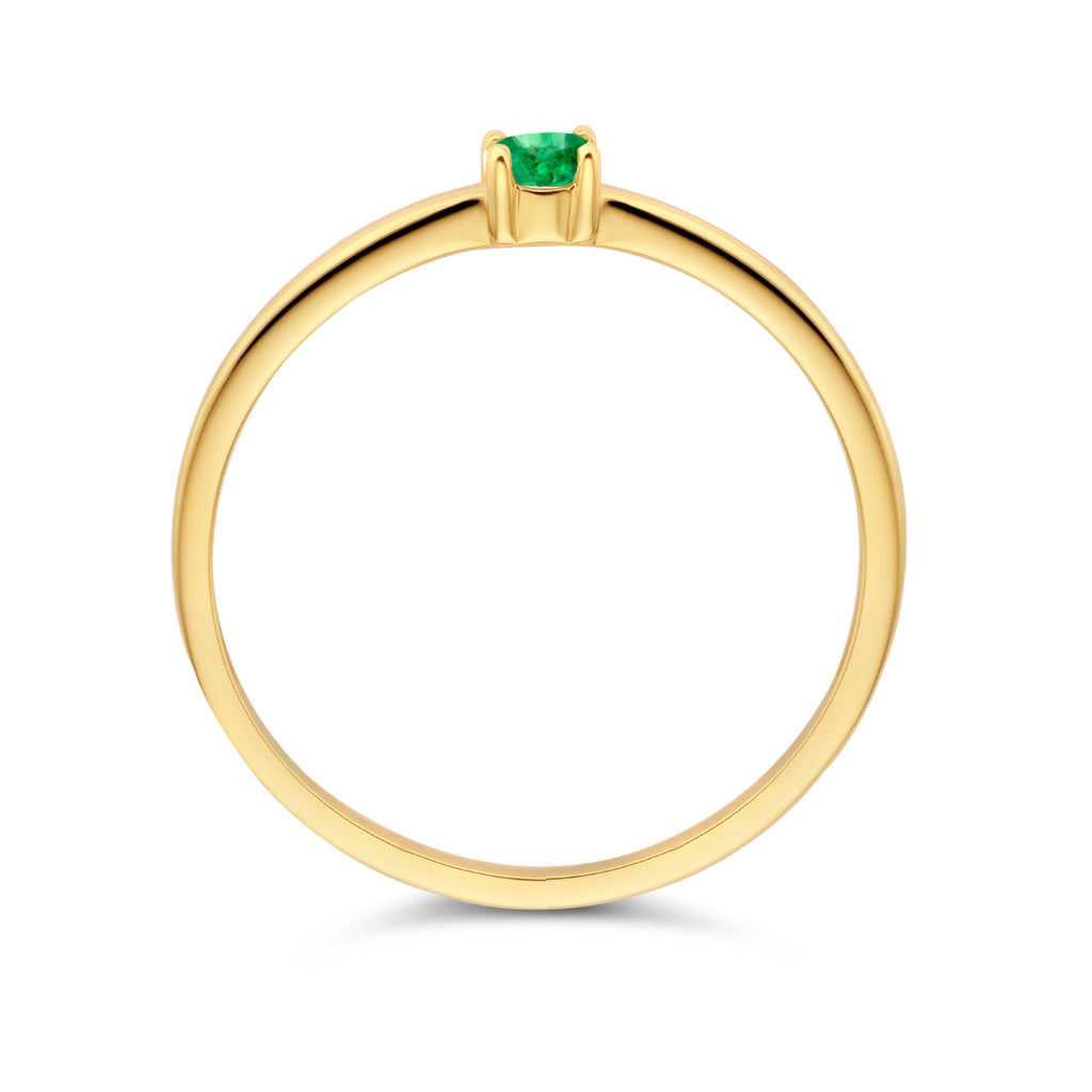 Ring met geboortesteen smaragd mei