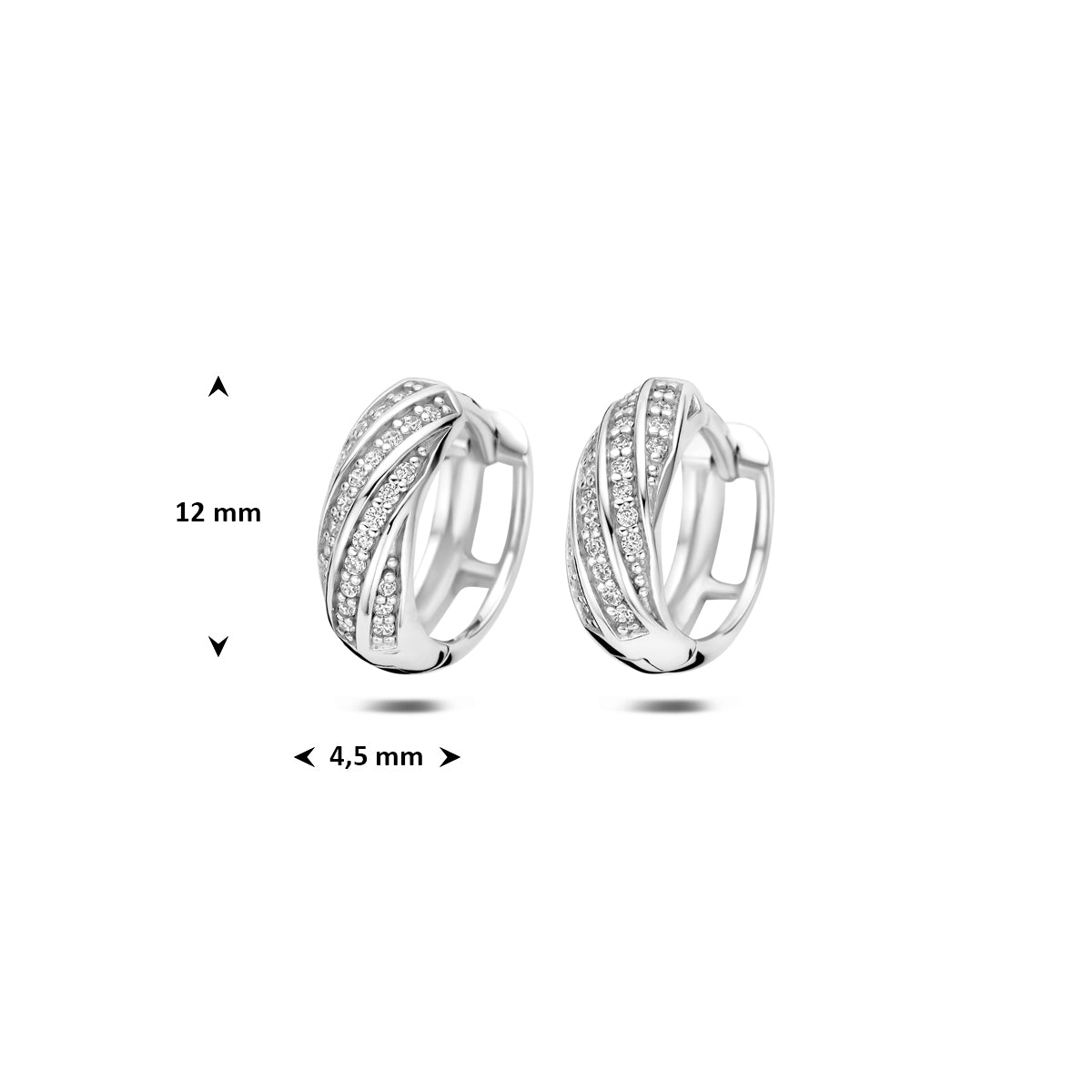 klapoorringen zirkonia 12 mm