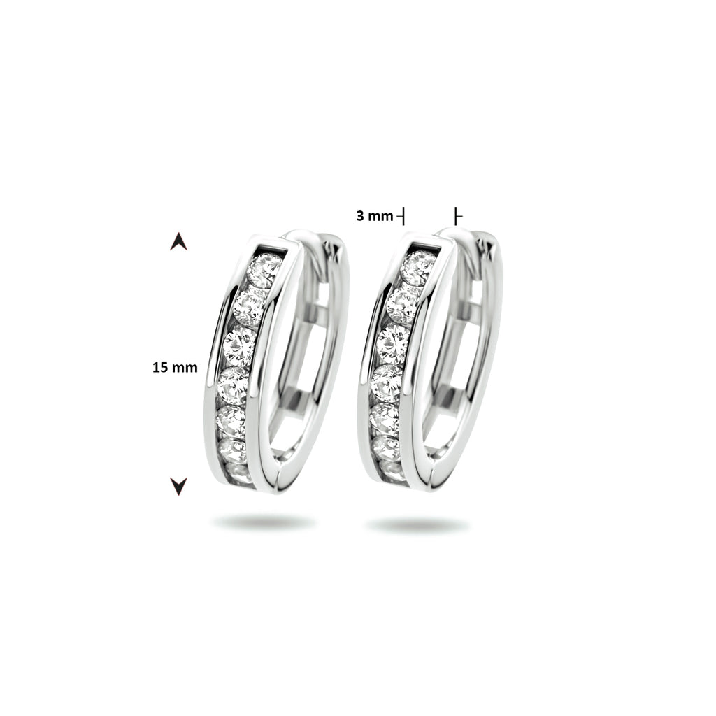 Klapoorringen 3 mm zirkonia