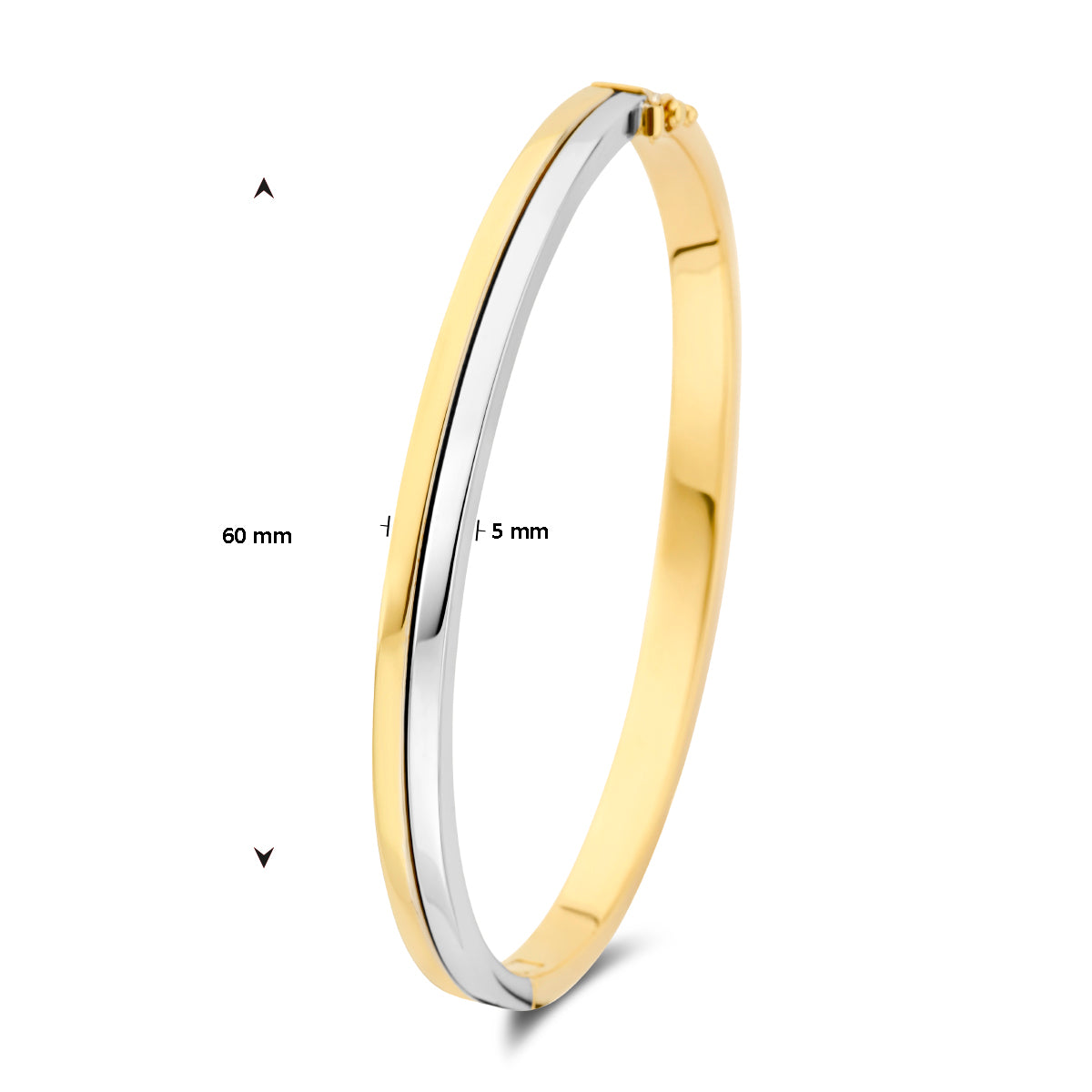 Bangle scharnier vlakke buis 5 mm