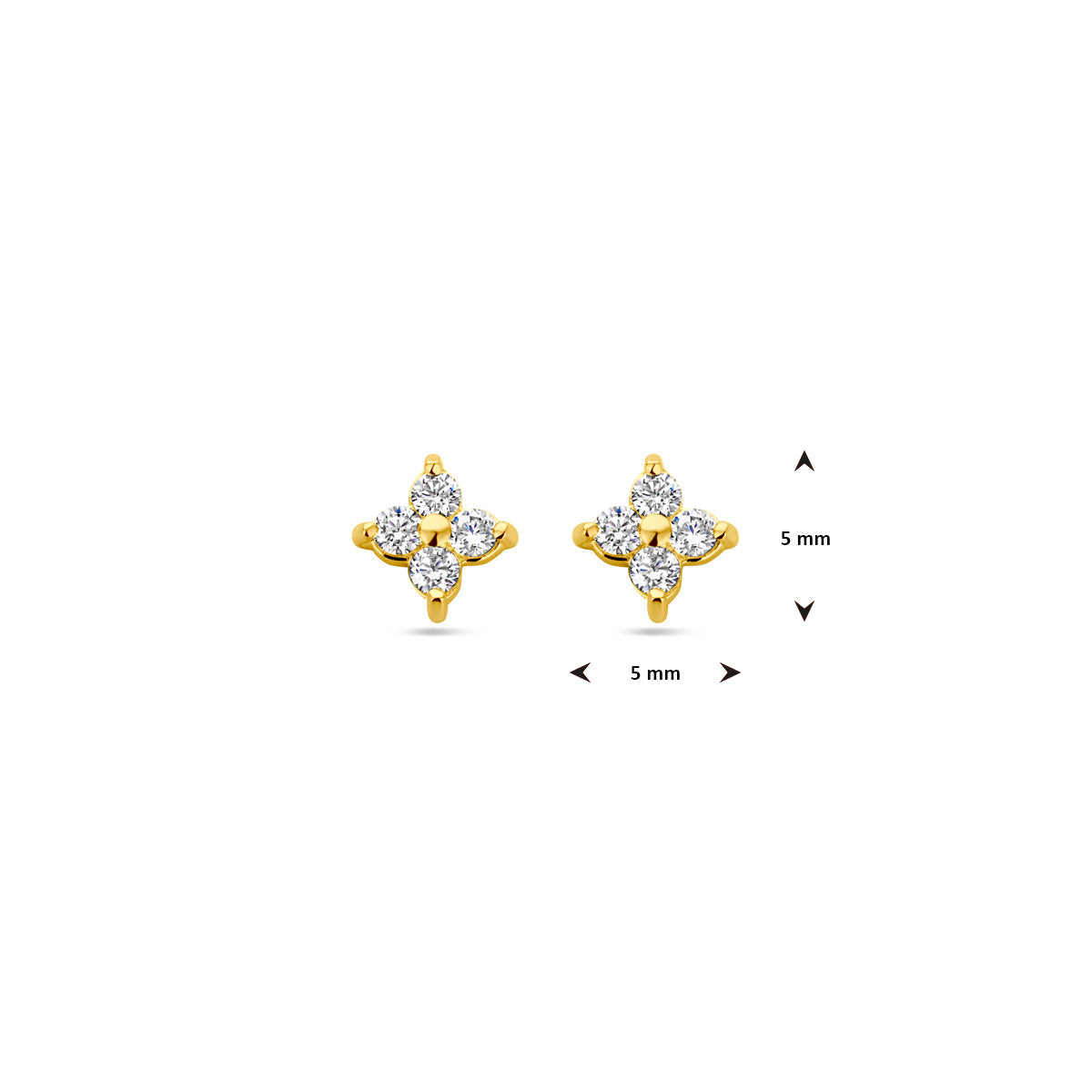 Oorknoppen bloem zirkonia 1 micron
