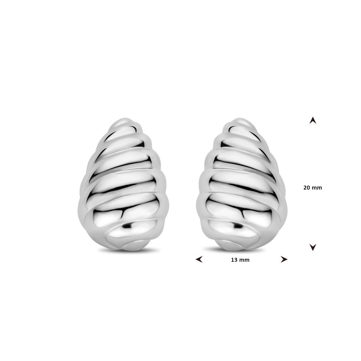 Zilver gerhodineerd oorknoppen