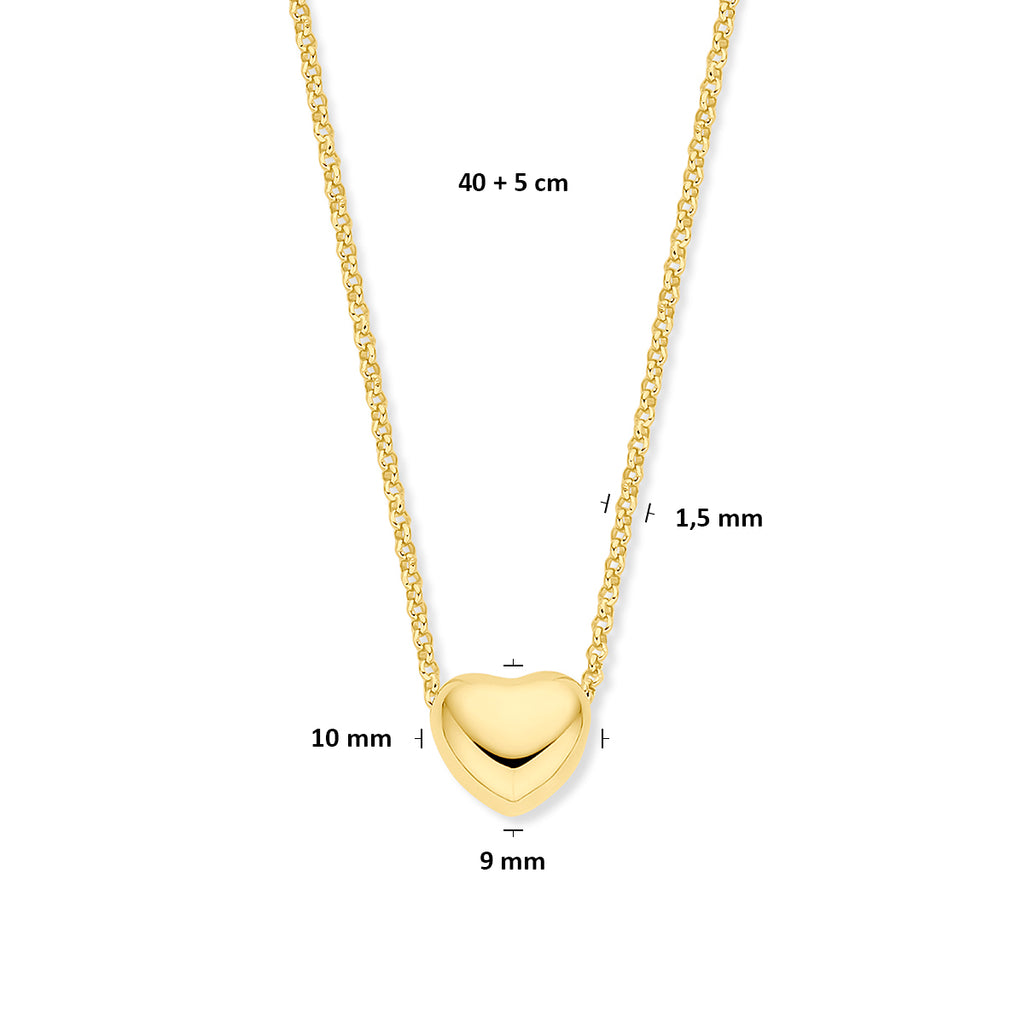 Collier hart 1.5 mm 40 + 5 cm 3 micron