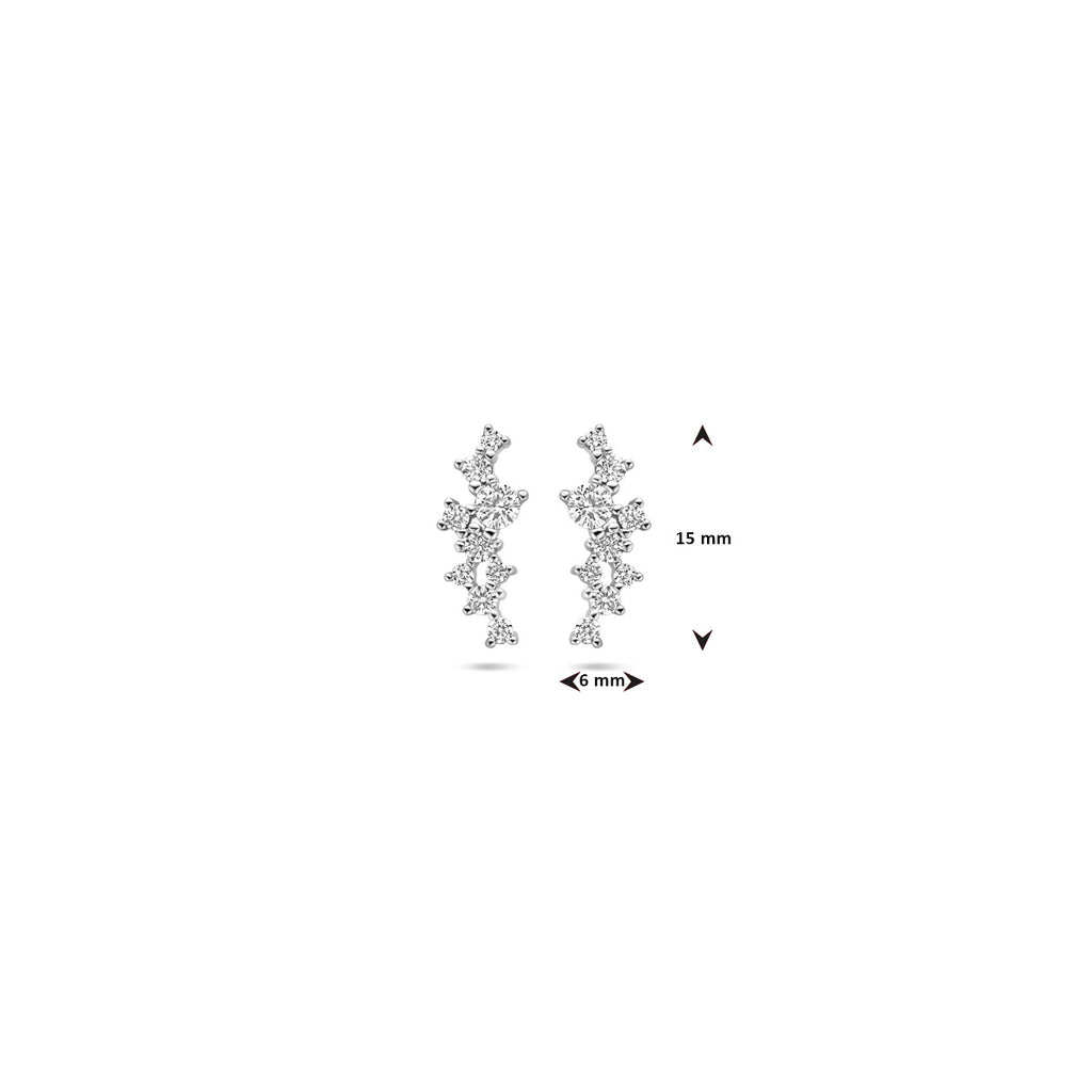 Oorknoppen zirkonia 15 mm