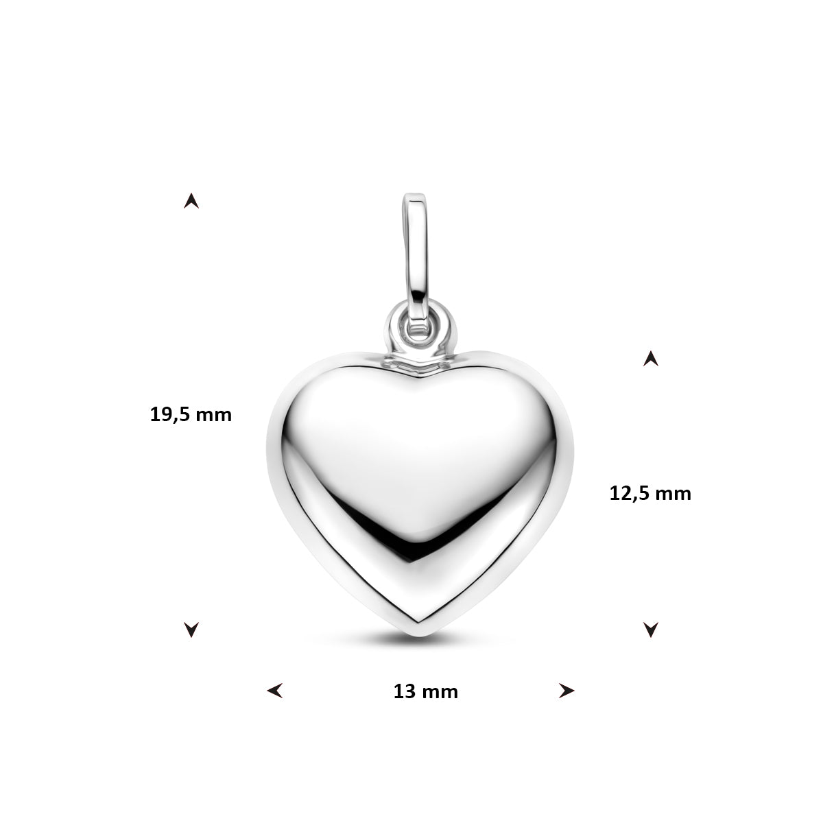 Hanger - zilver hartje