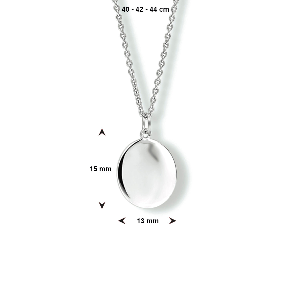 Graveercollier ovaal 40 - 42 - 44 cm