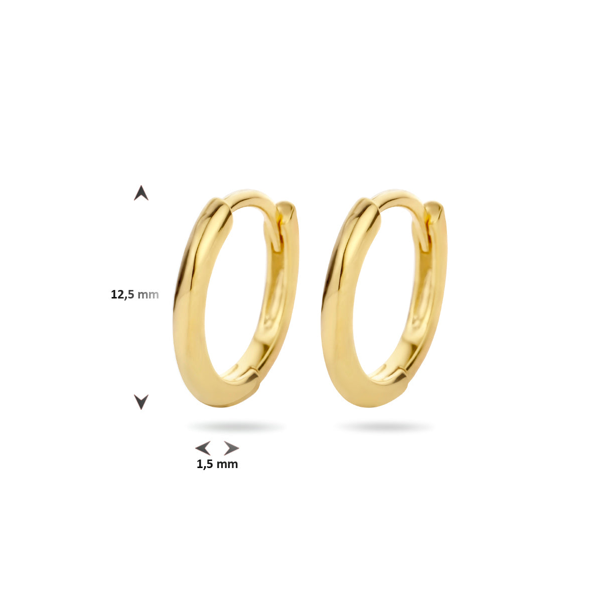 Klapoorringen half rond 1 micron