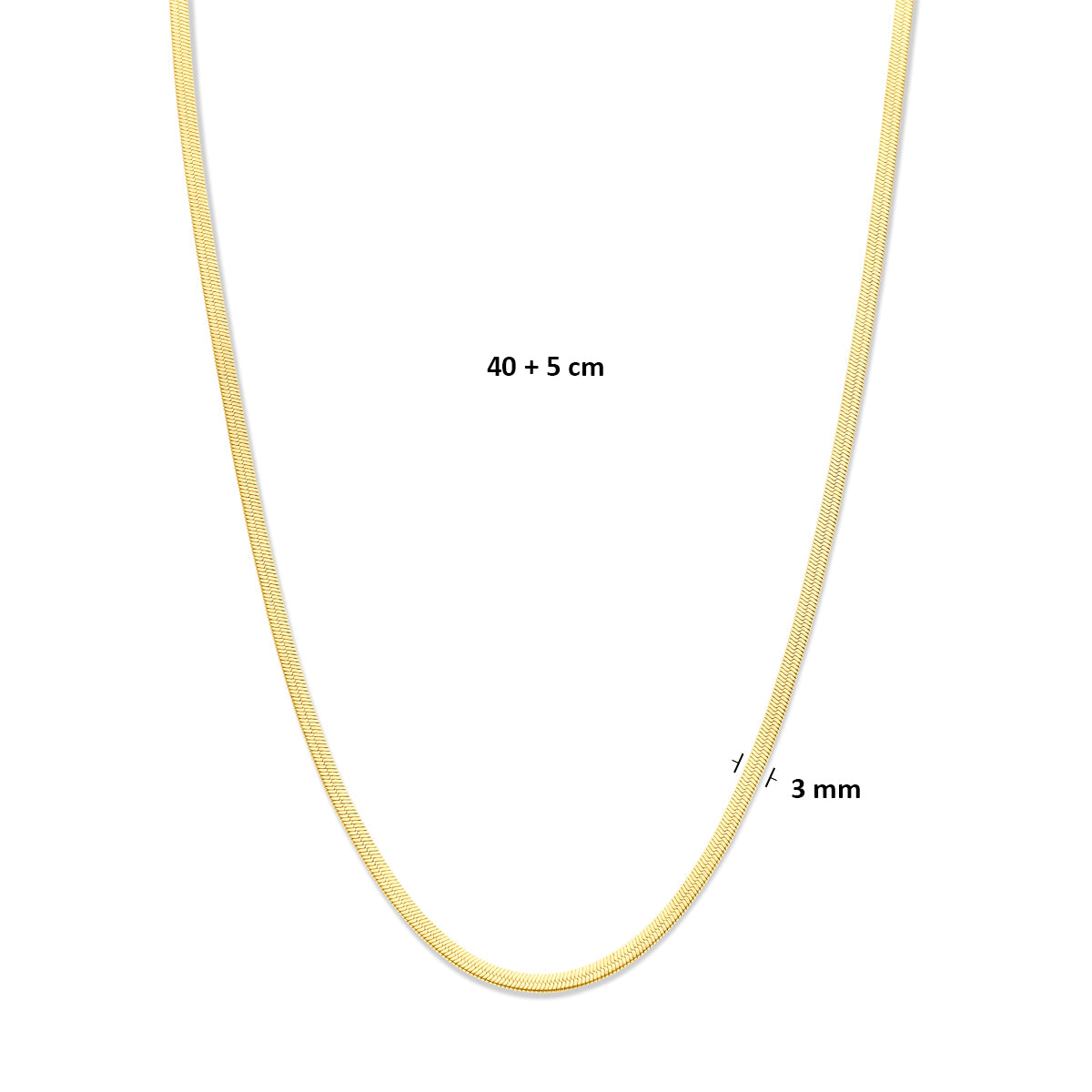 Collier omega ion plating 3.0 mm 40 + 5 cm