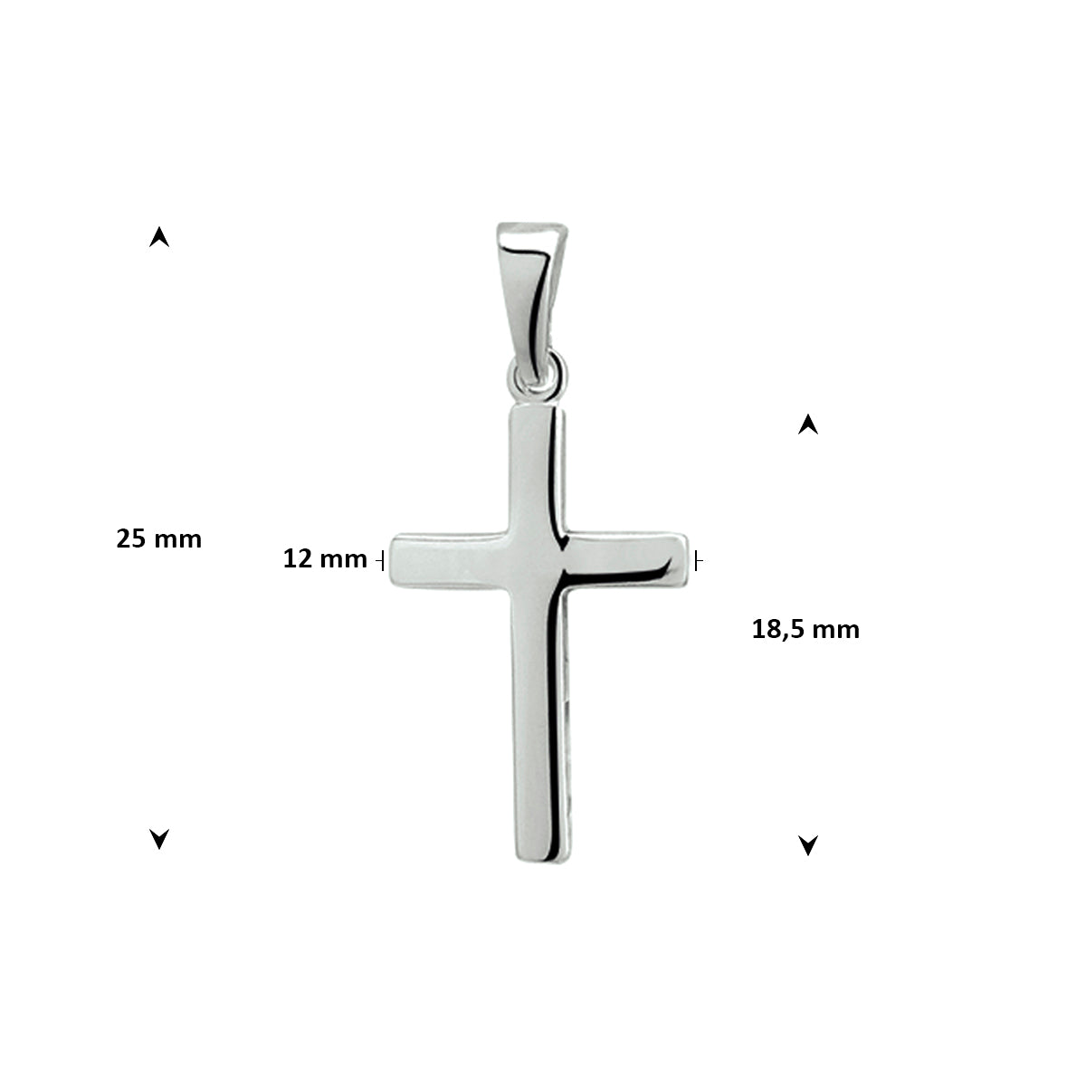 Zilver kruis bedels