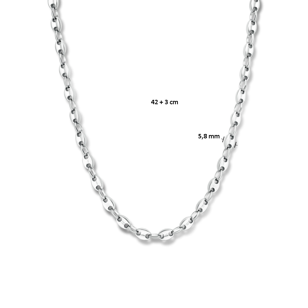 Collier koffieboon 42 + 3 cm