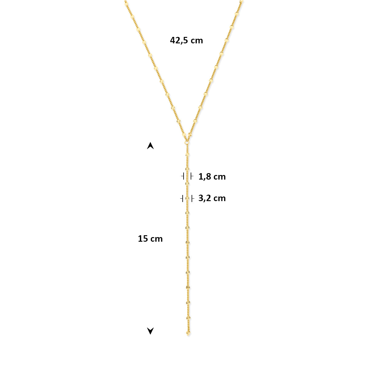 y-collier 42.5 cm 3 micron