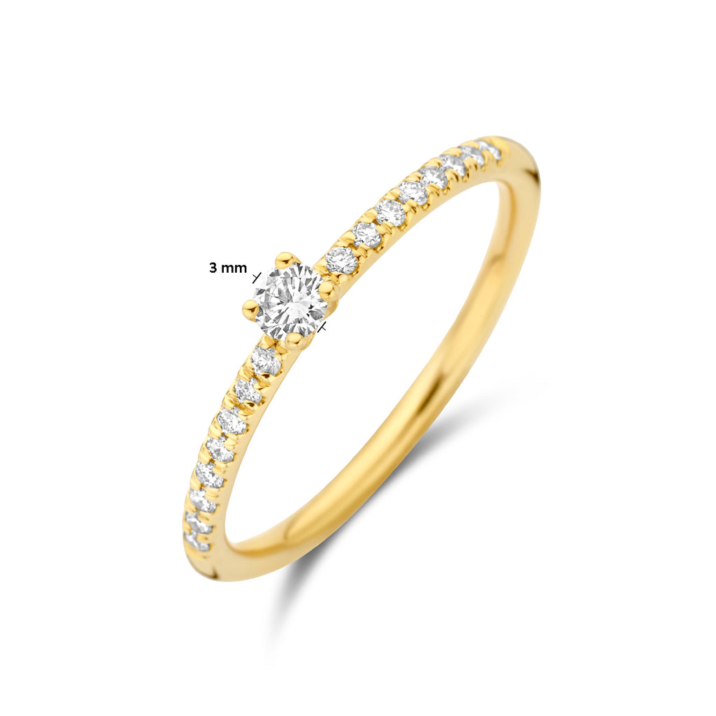 Aanzoeksring diamant 0.25ct h si