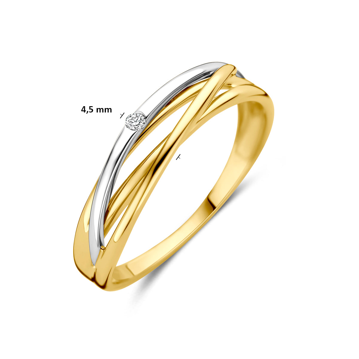 Ring diamant 0.02ct  h si
