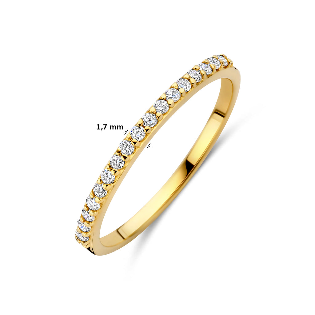 Ring lab grown diamant 0.17ct g vs