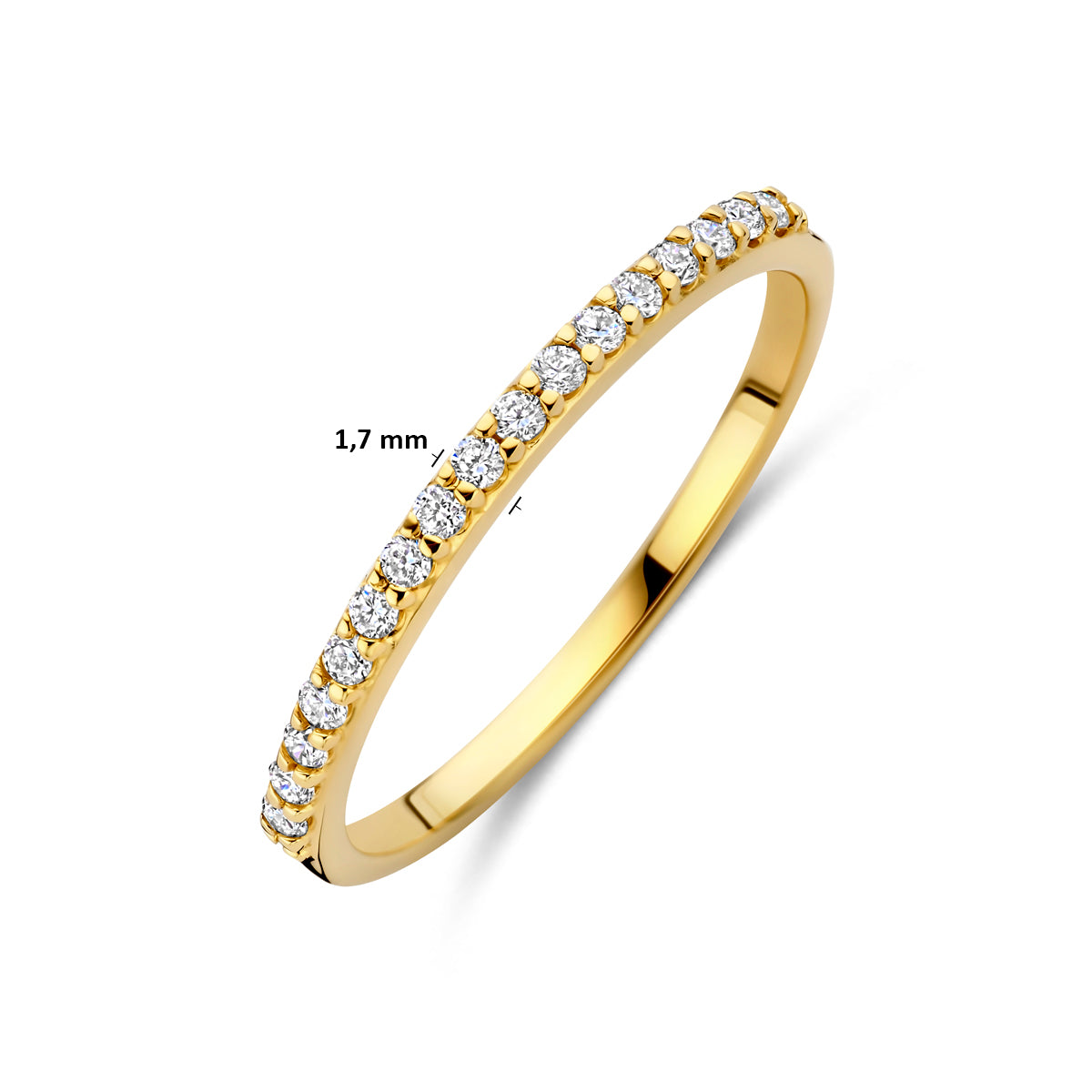 Ring lab grown diamant 0.17ct g vs