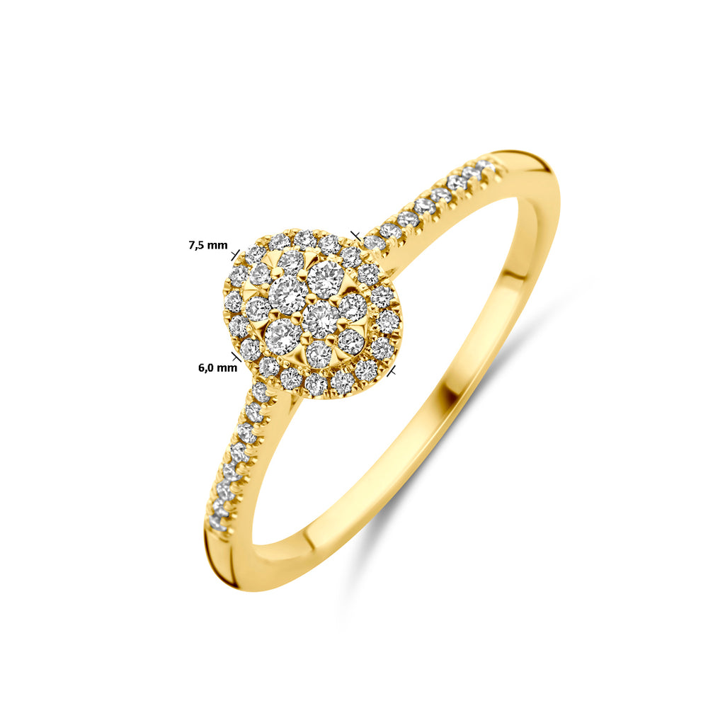 Ring diamant 0.18ct h si