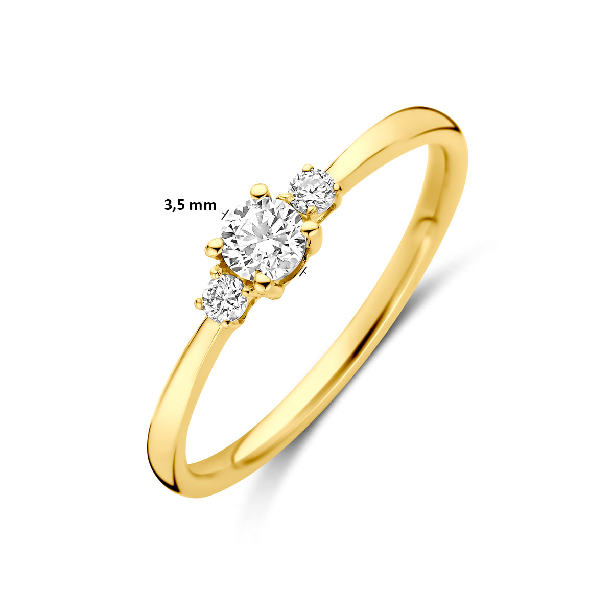 ring lab grown diamant 0.25ct h si