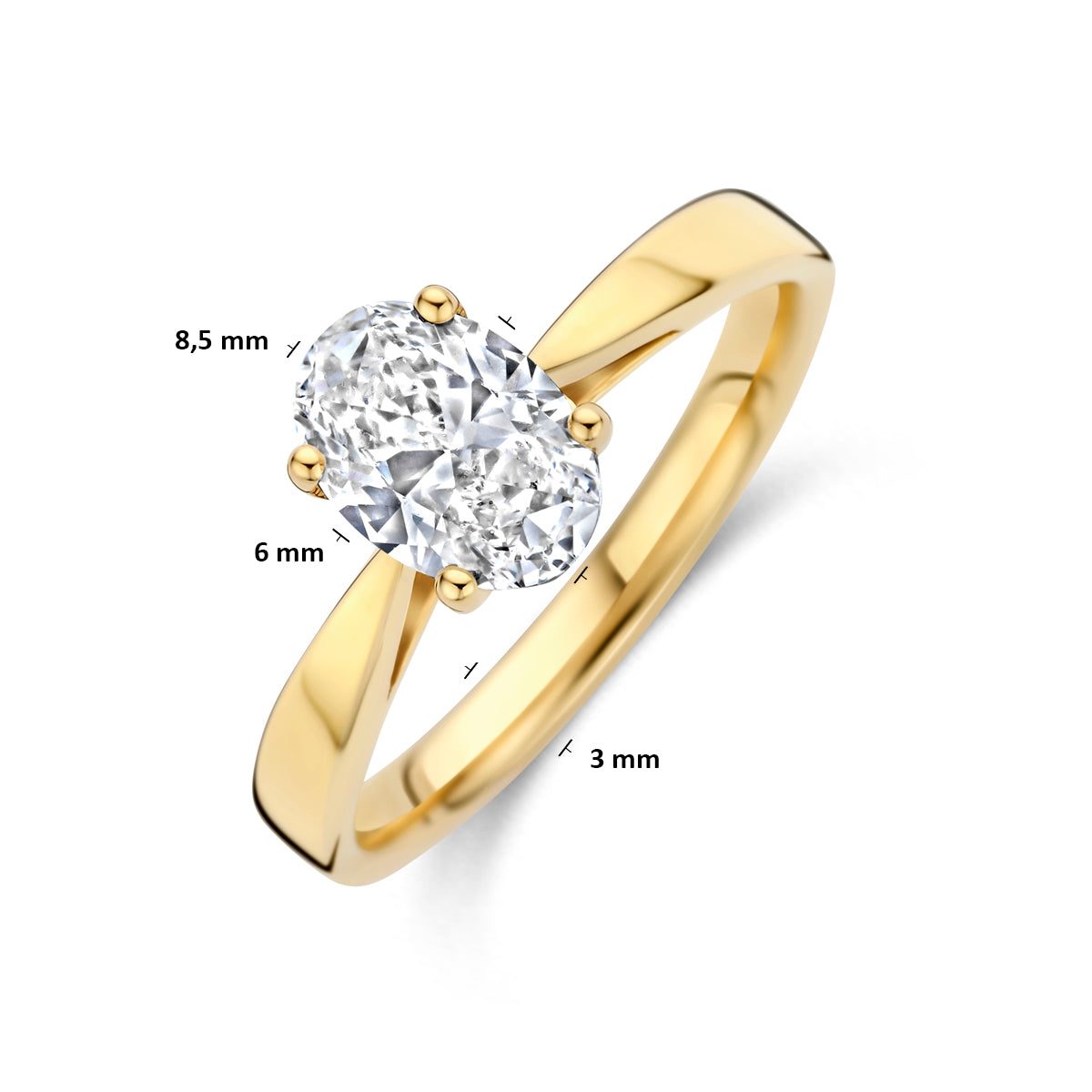 ring lab grown diamant 1.00ct h si