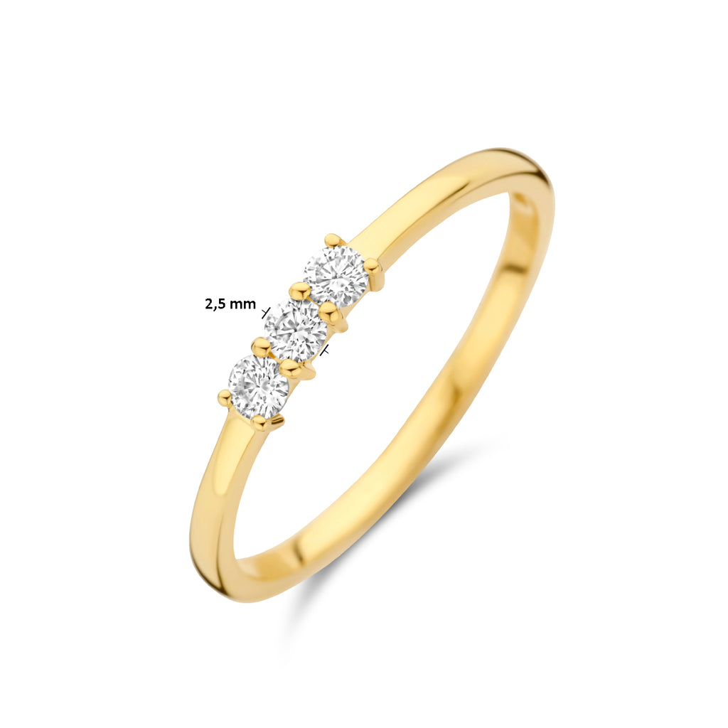 Ring trilogie diamant 0.15ct h si