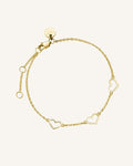 Rosefield Triple Heart Goudkleurige Armband JBTHG-J537 - productfoto