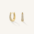 Rosefield Crystal Huggies Goudkleurige Oorringen JECHG-J1027 - M01 productfoto met schaduw