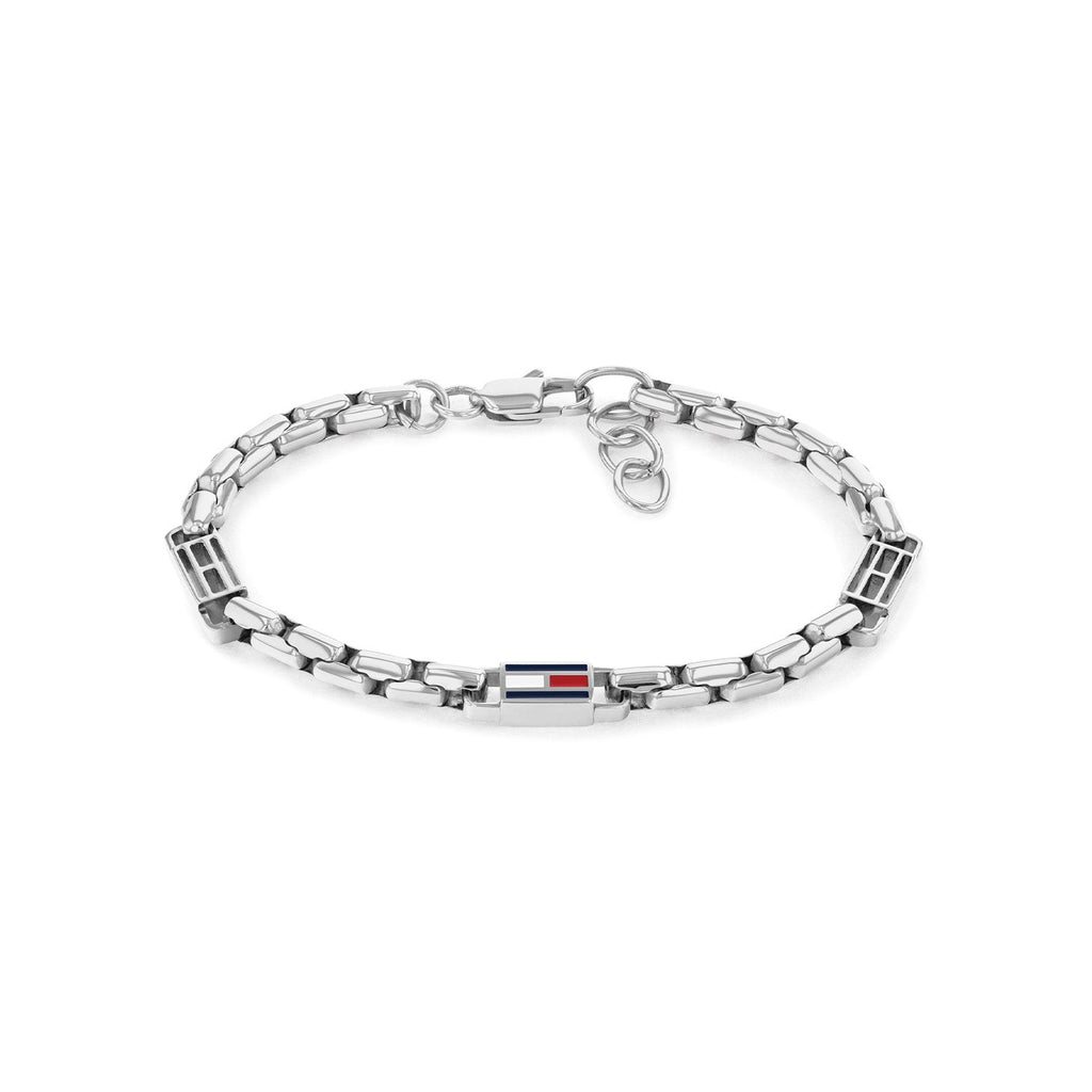 Tommy Hilfiger 3D Flag zilverkleurige herenarmband TJ2790674 - productfoto