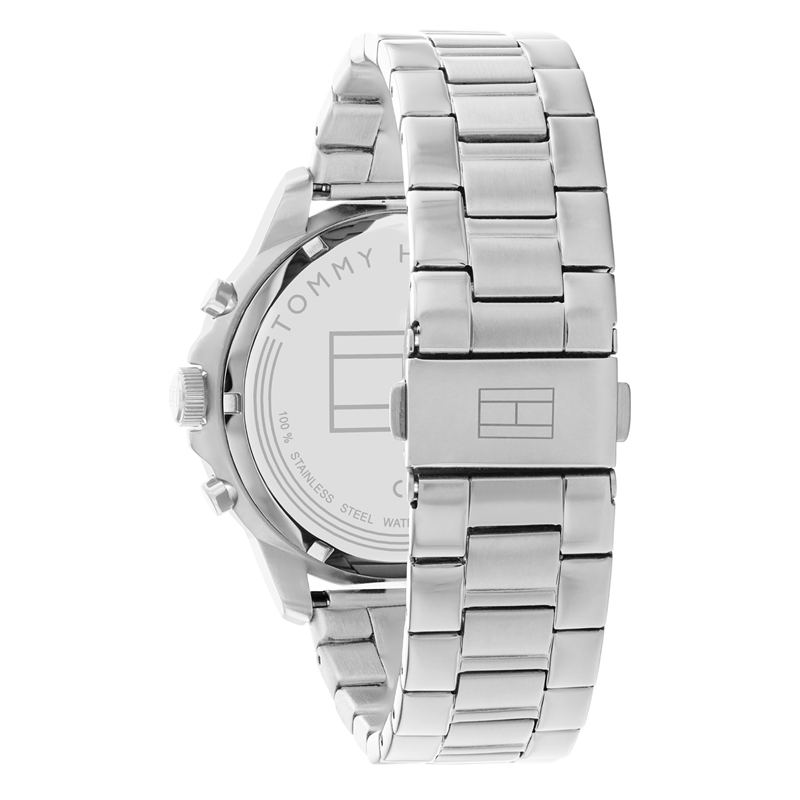 Tommy Hilfiger Henry Zilverkleurig Herenhorloge met Zwarte Wijzerplaat TH1710477 - detailfoto 2
