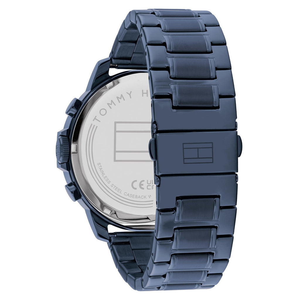 Tommy Hilfiger Luca Blauw Herenhorloge met Grijze Wijzerplaat TH1710493 - detailfoto 2