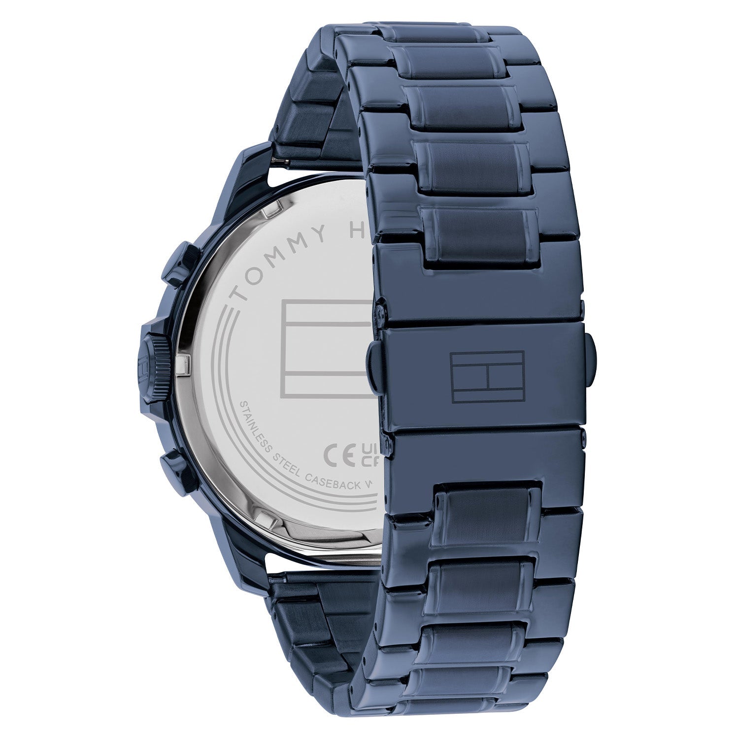 Tommy Hilfiger Luca Blauw Herenhorloge met Grijze Wijzerplaat TH1710493 - detailfoto 2