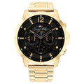 Tommy Hilfiger Luca Goudkleurig Herenhorloge met Zwarte Wijzerplaat TH1710511 - productfoto