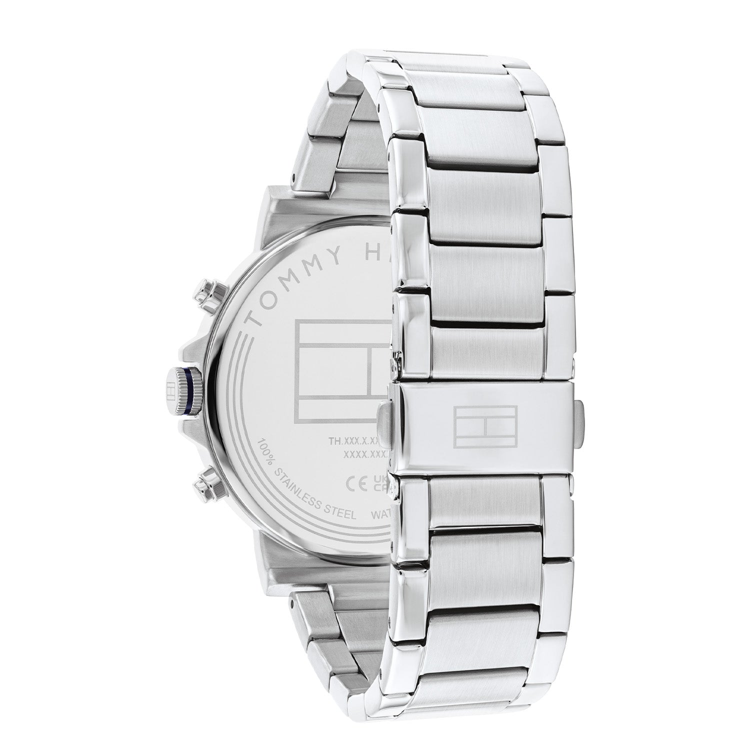 Tommy Hilfiger Tyson Zilverkleurig Herenhorloge met Blauwe Wijzerplaat TH1710588 - detailfoto 3