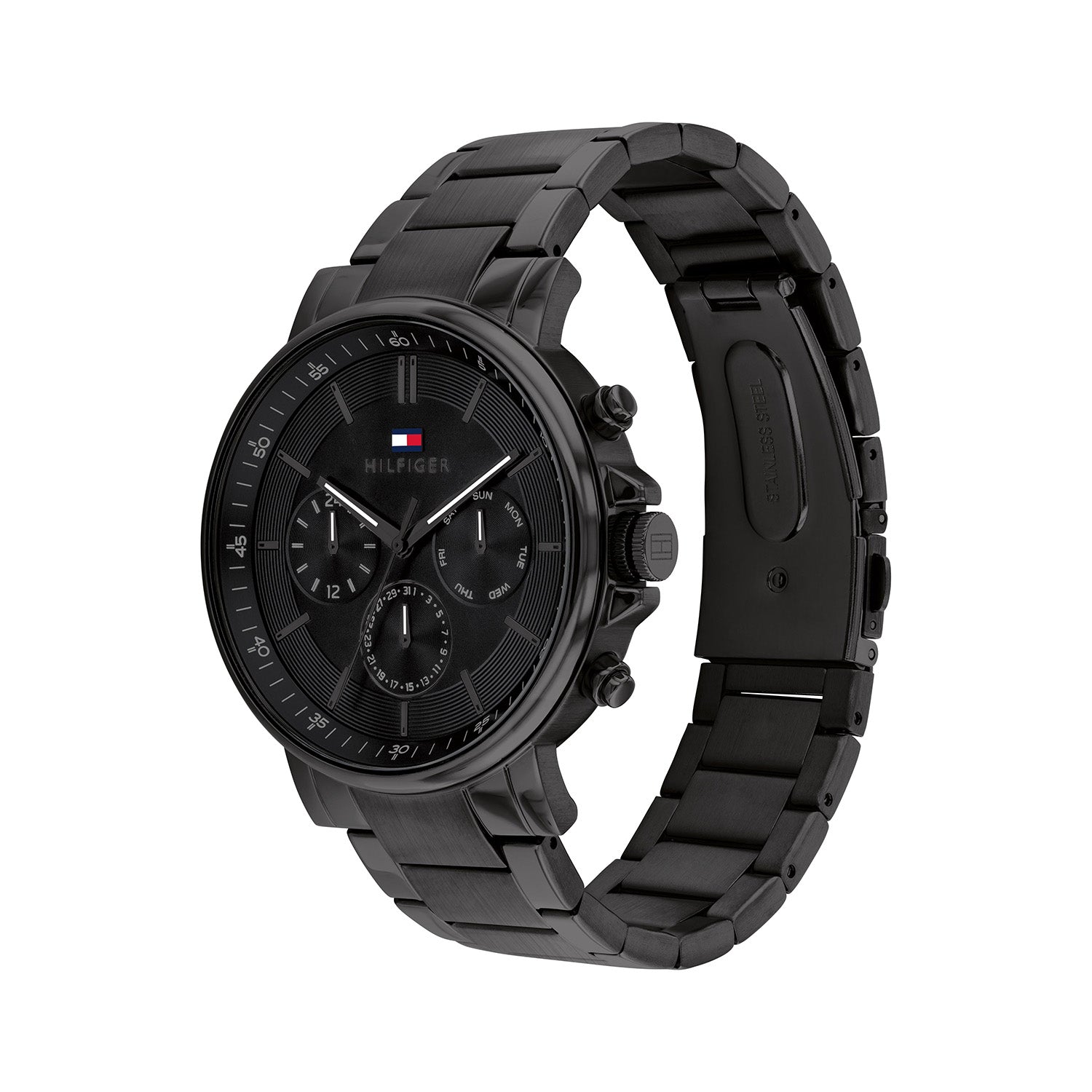 Tommy Hilfiger Tyson Zwart Herenhorloge TH1710590 - detailfoto 1