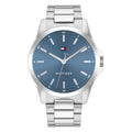 Tommy Hilfiger Zilverkleurig Herenhorloge met Blauwe Wijzerplaat TH1710670 - productfoto