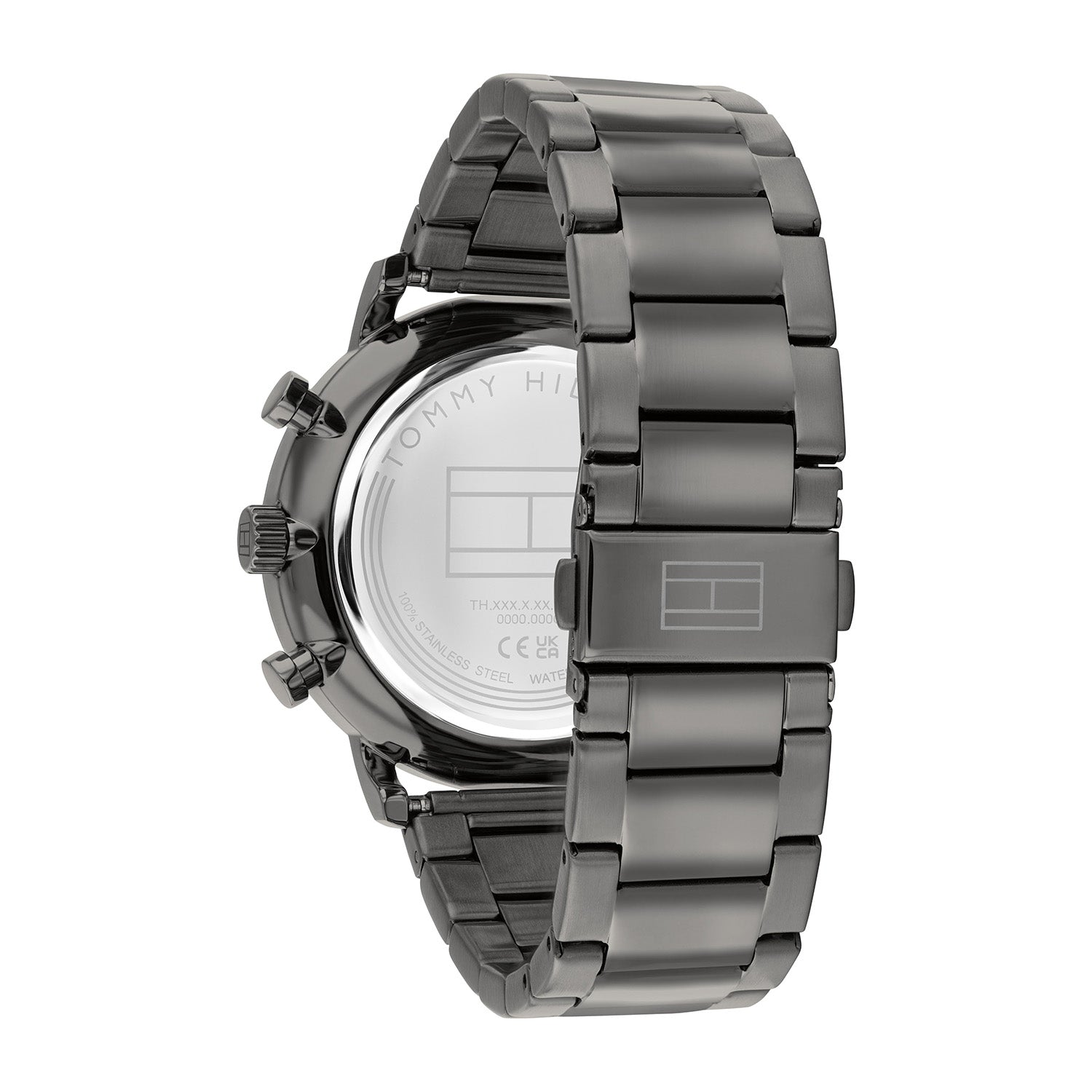 Tommy Hilfiger Grijs Herenhorloge met Blauwe Wijzerplaat TH1710707 - detailfoto 3