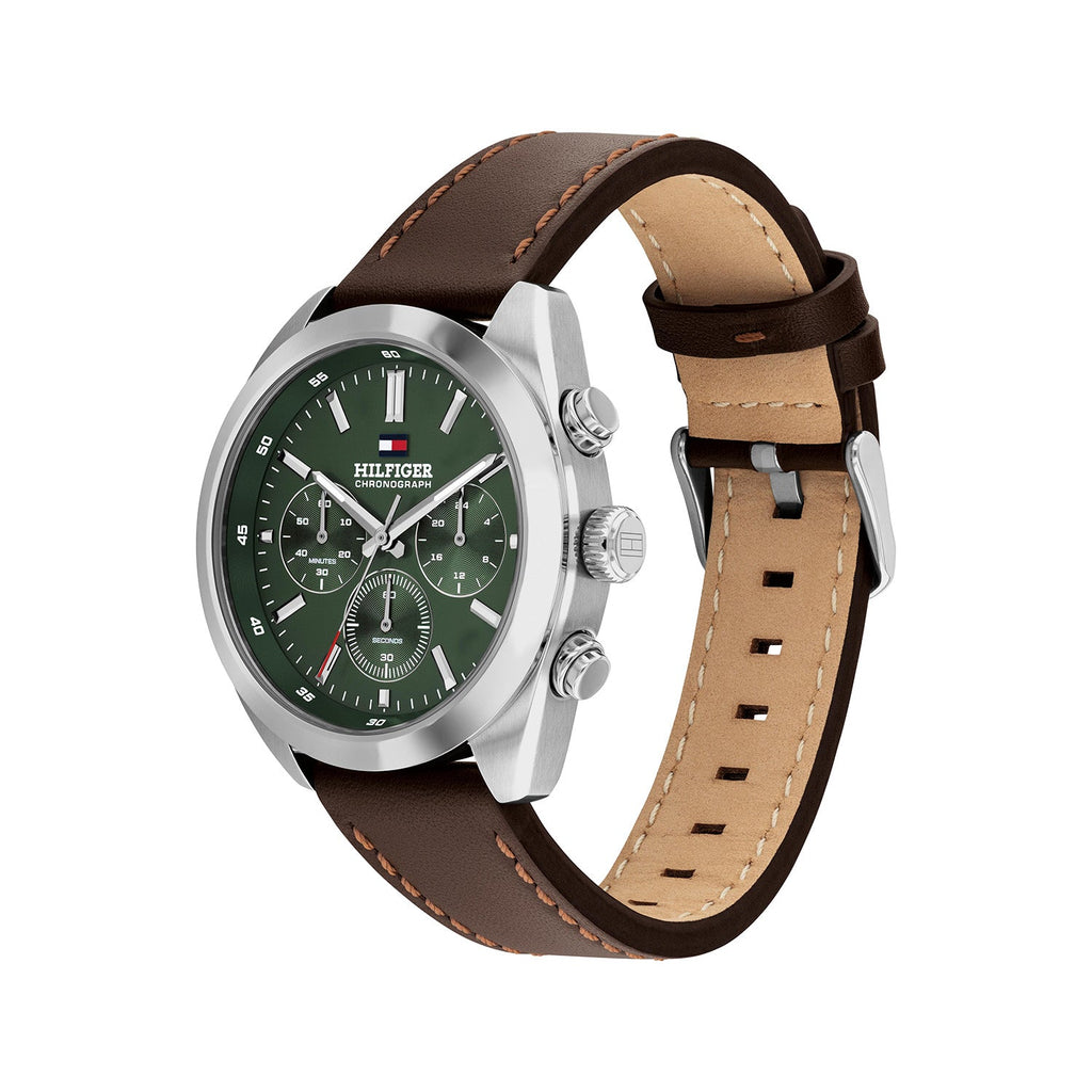 Tommy Hilfiger Zilverkleurig Herenhorloge met Zwarte Wijzerplaat TH1710719 - detailfoto 1