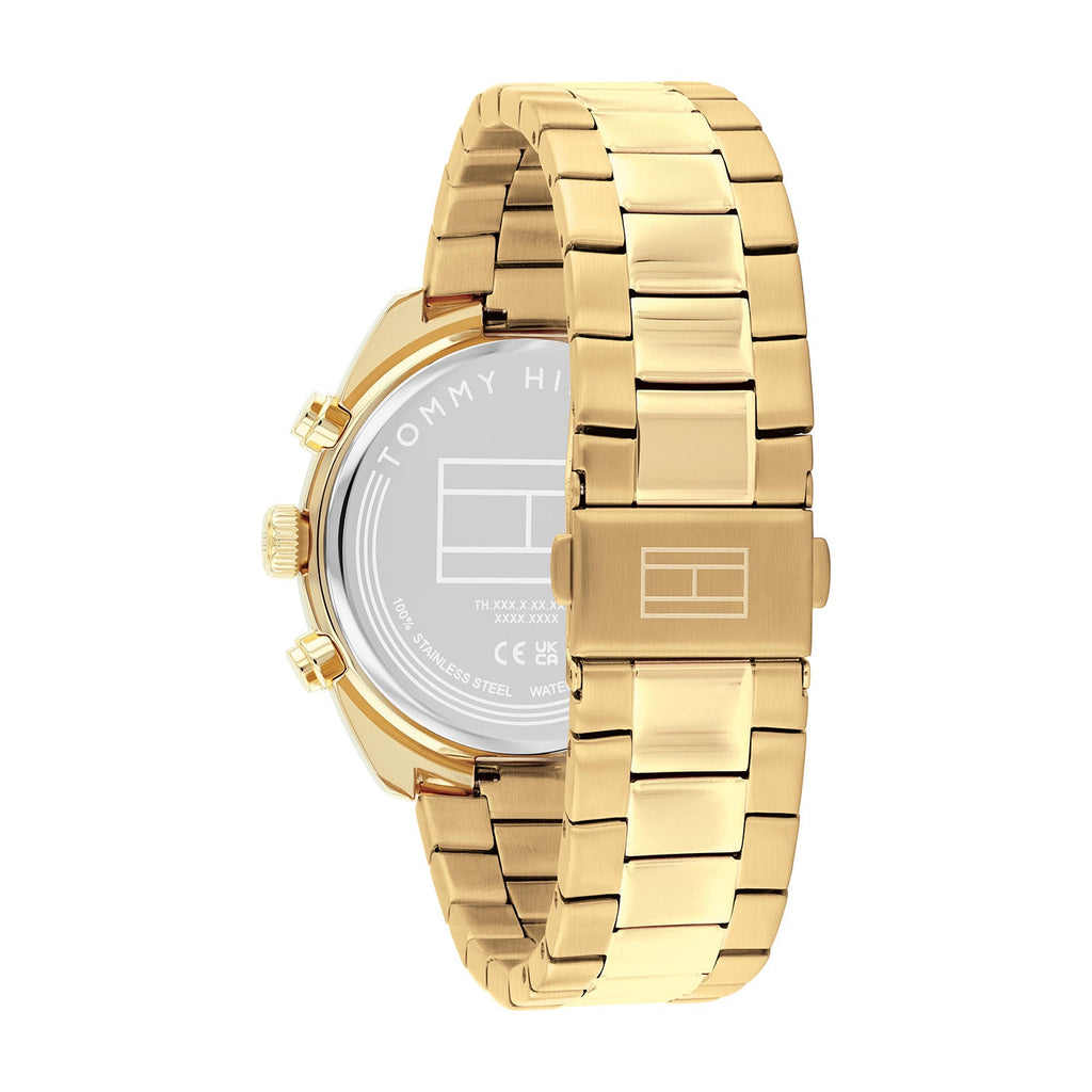 Tommy Hilfiger Goudkleurig Herenhorloge met Crèmekleurige Wijzerplaat TH1710723 - detailfoto 3