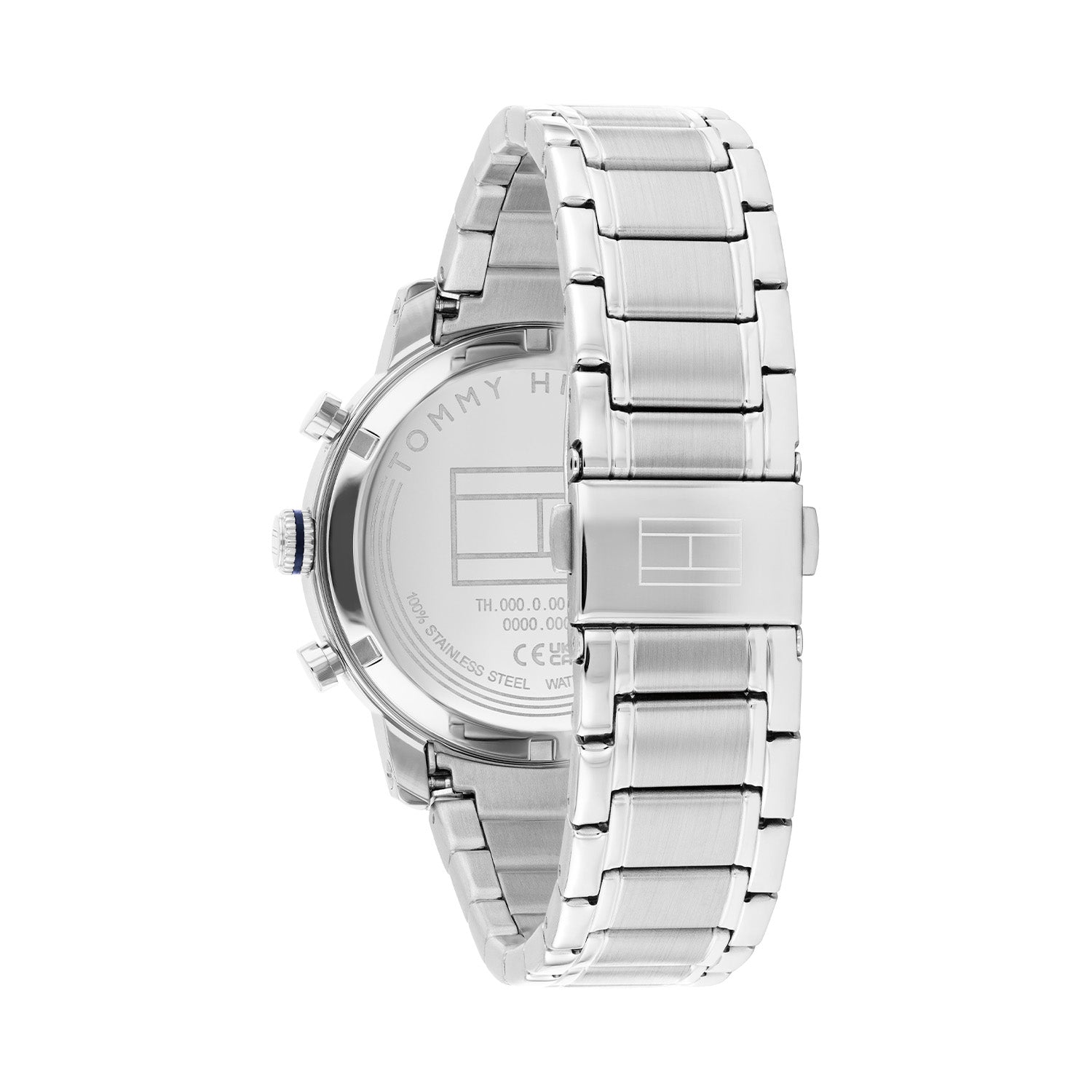Tommy Hilfiger Zilverkleurig Herenhorloge met Blauwe Wijzerplaat TH1710728 - detailfoto 3