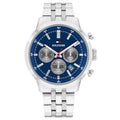 Tommy Hilfiger Zilverkleurig Herenhorloge met Blauwe Wijzerplaat TH1710753 - productfoto